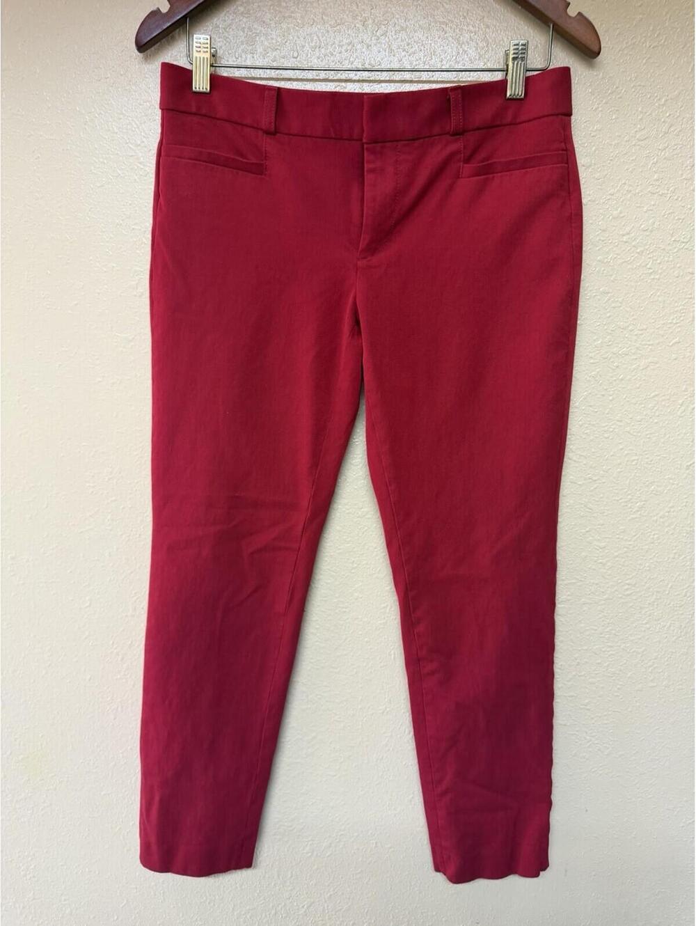 Banana Republic Women Red Rayon/Cotton/Spandex Pants, Size 4
